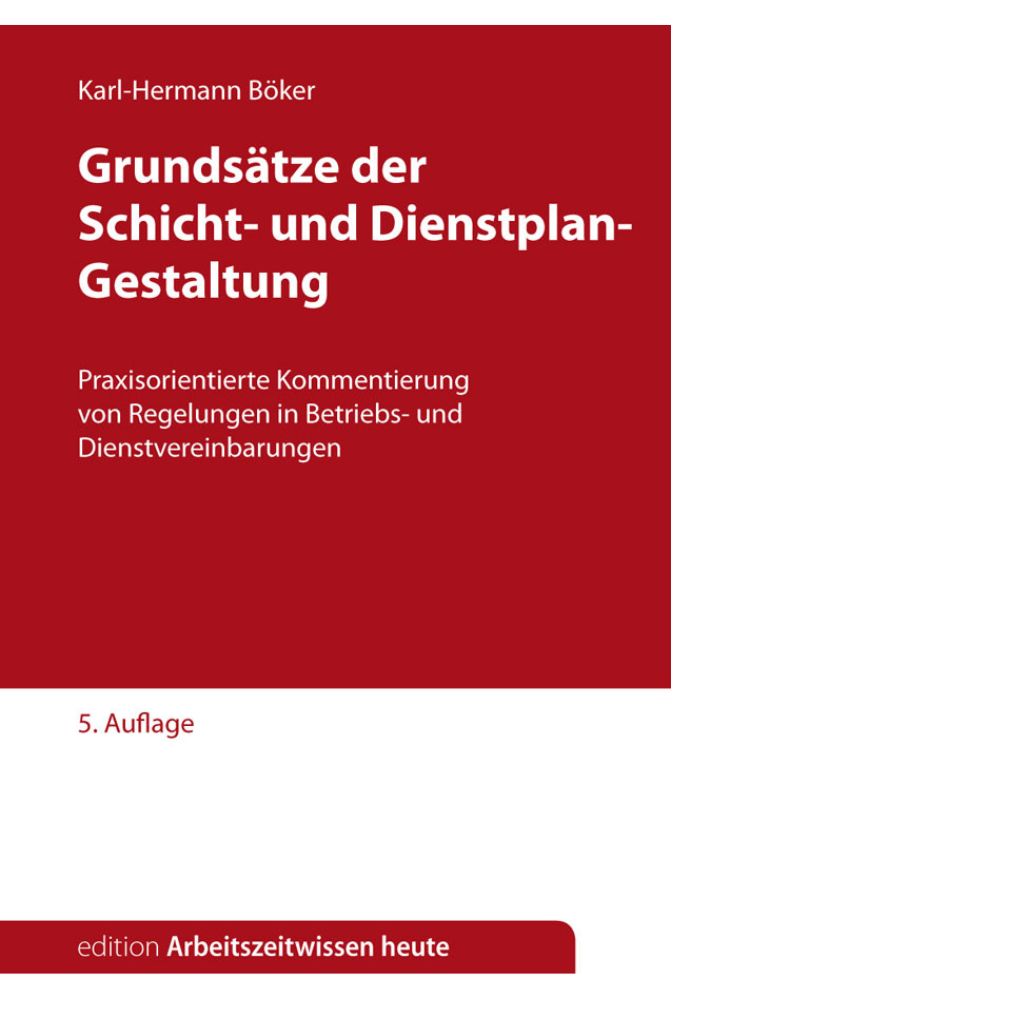 Grundzüge der Schicht- und Dienstplan-Gestaltung Cover